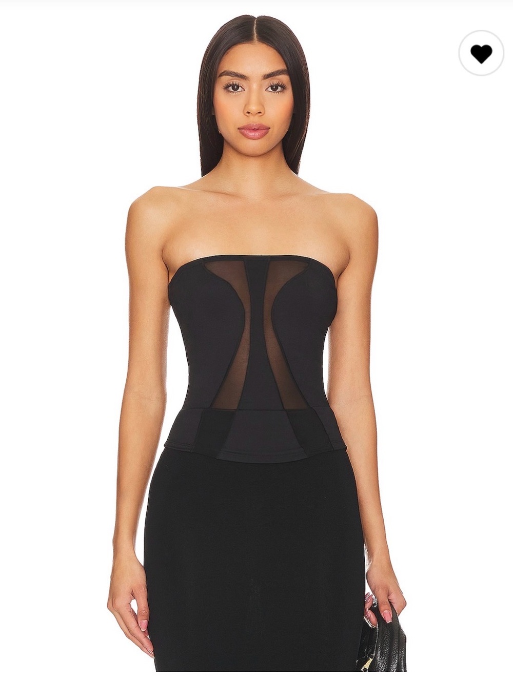 Swirl Strapless Tube Top in Black